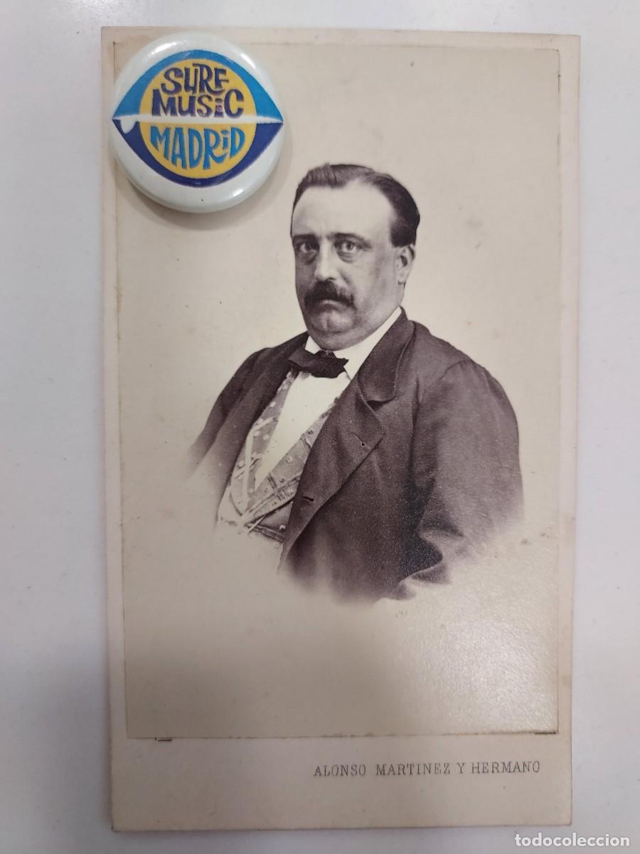 Fotograf&iacute;a antigua: FOTOGRAFIA ALONSO MARTINEZ Y HERMANO PUERTA DEL SOL 14 MADRID. CARTE DE VISITE. RETRATO 6 X 10,5