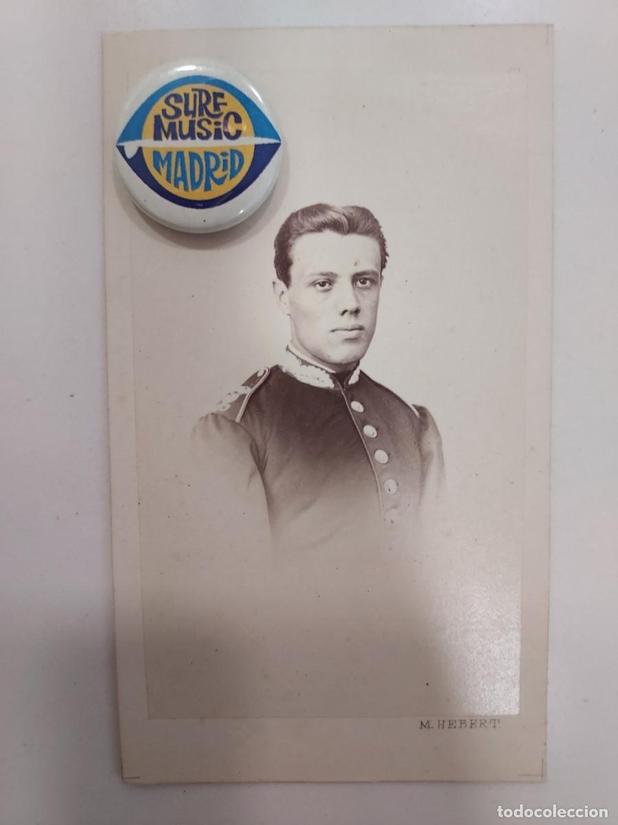 Fotograf&iacute;a antigua: FOTOGRAFIA M. DE HEBERT, PRADO 10 MADRID. RETRATISTA REAL CAMARA. CARTE DE VISITE. MILITAR. 6 X 10,5