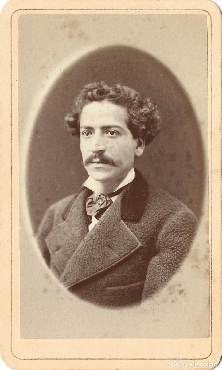 Fotograf&iacute;a antigua: 1873 CDV carte de visite retrato ESTABLECIMIENTO FOTOGR&Aacute;FICO Valpara&iacute;so Chile LEER DESCRIP