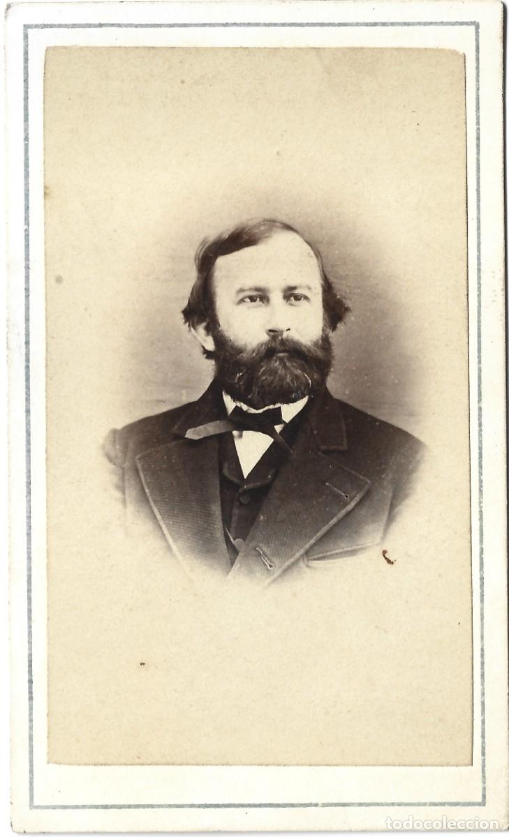 Fotograf&iacute;a antigua: 1869-73 CDV carte de visite retrato ESTABLECIMIENTO FOTOGR&Aacute;FICO Valpara&iacute;so Chile LEER DESCRIP