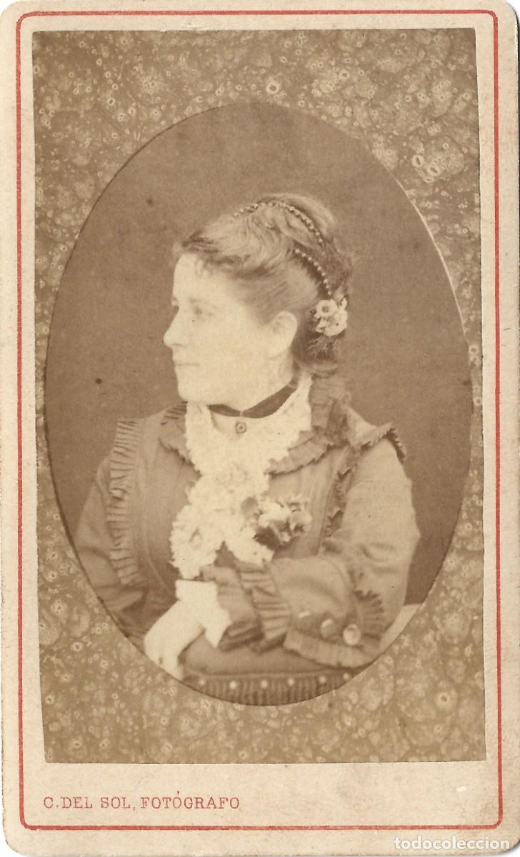 Alte Fotografie: 1870's CDV carte de visite retrato dama CASIANO DEL SOL Santiago, Chile