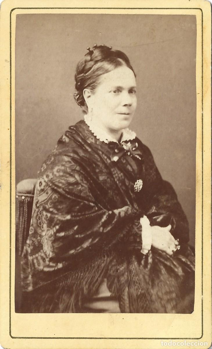 Alte Fotografie: 1870's CDV carte de visite retrato dama CASIANO DEL SOL Santiago, Chile
