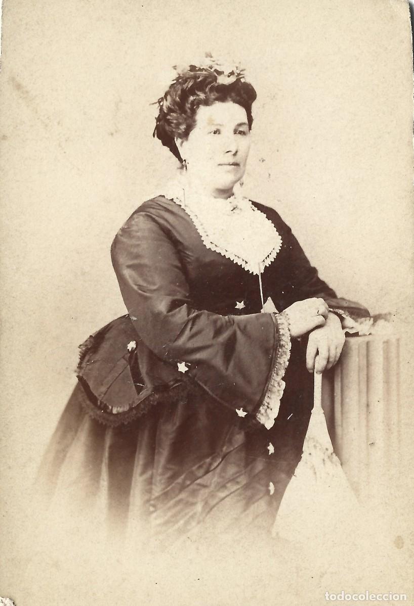 Alte Fotografie: 1870's CDV carte de visite retrato dama CASIANO DEL SOL Santiago, Chile
