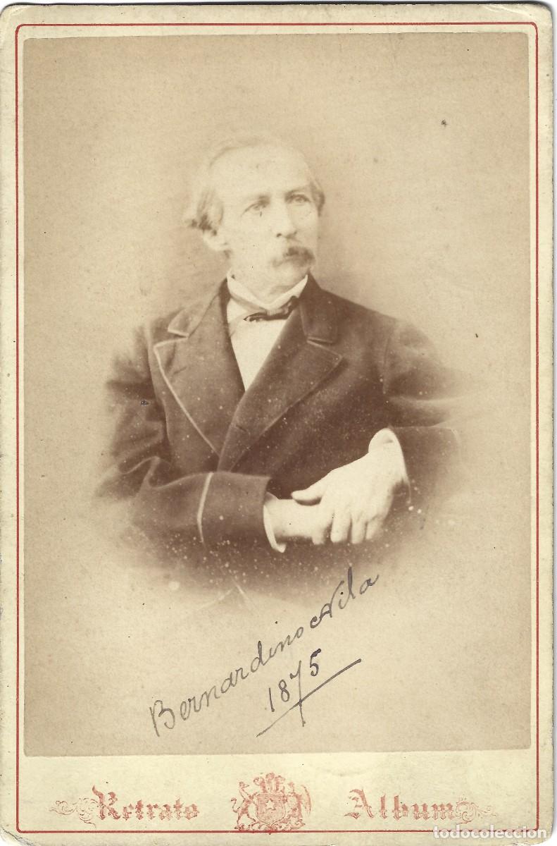 Alte Fotografie: 1870's CDV carte de visite retrato caballero CASIANO DEL SOL Santiago, Chile FORMATO CABINET