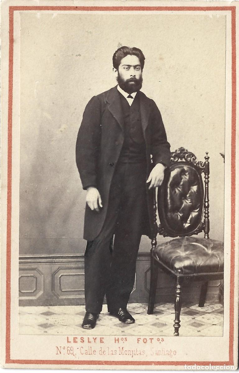 Fotograf&iacute;a antigua: 1864-68 CDV carte de visite retrato caballero LESLYE HERMANOS Santiago, Chile LEER DESCRIP