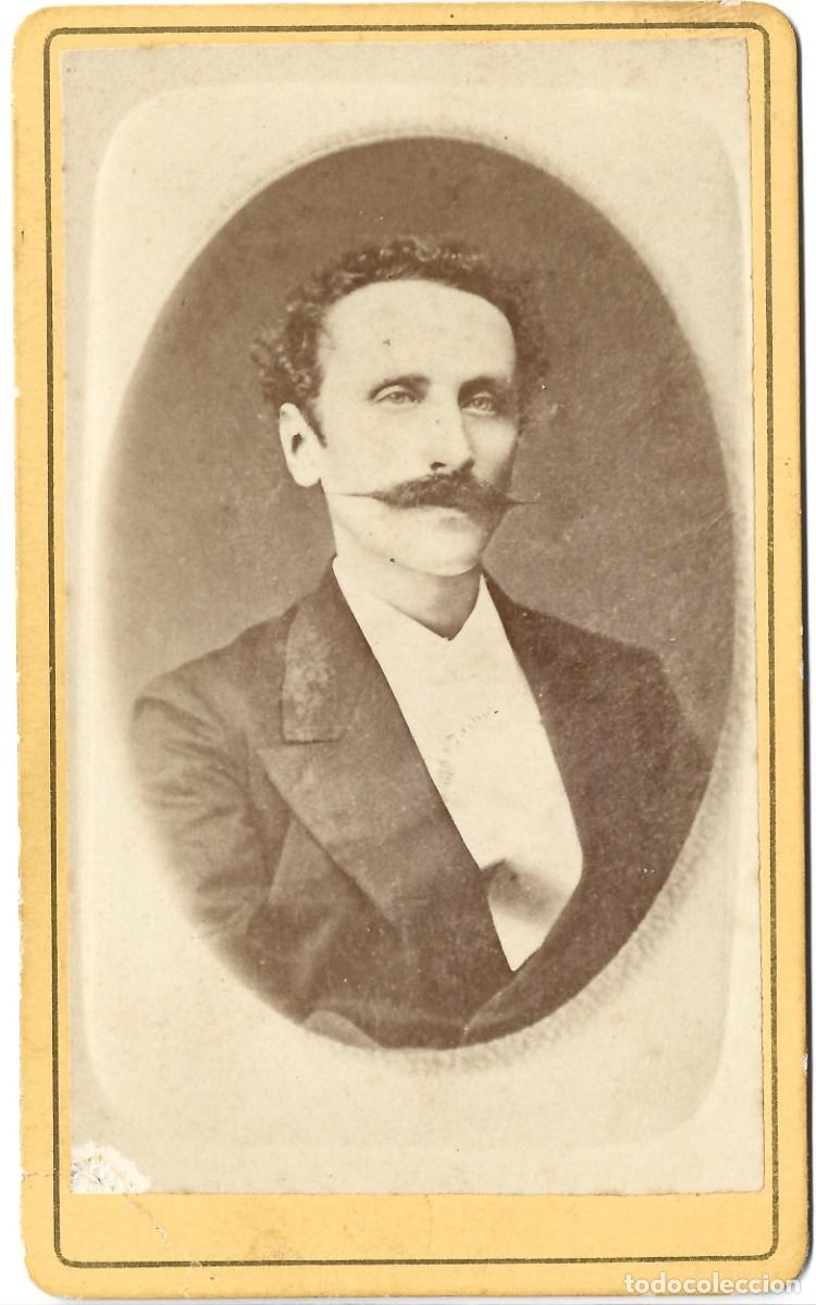 Fotograf&iacute;a antigua: 1870'S CDV carte de visite retrato caballero GUILLERMO PEREZ FONT Santiago, Chile