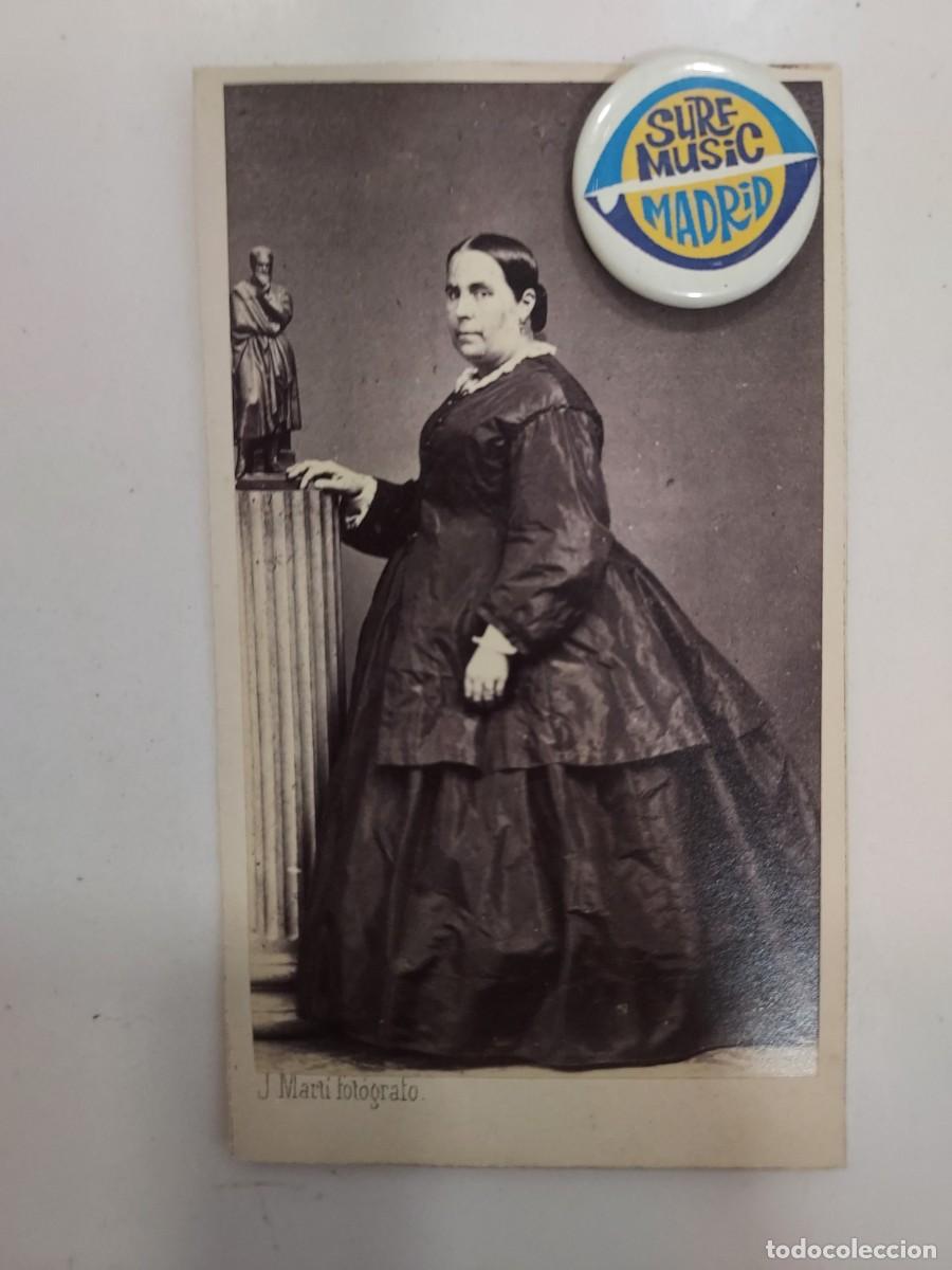 Fotograf&iacute;a antigua: FOTOGRAFIA J. MART&Iacute; FOTOGRAFO, CALLE MAYOR 39, MADRID. CARTE DE VISITE. MUJER. 6 X 10. CA. 1880