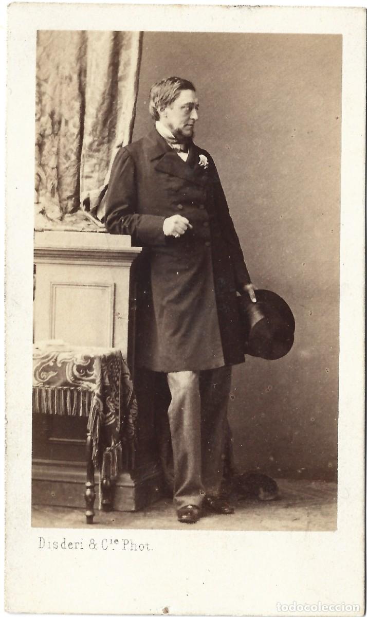Fotograf&iacute;a antigua: 1859-60 Carte de visite CDV retrato Sidney Herbert, bar&oacute;n Herbert de Lea Disd&eacute;ri, Par&iacute;s
