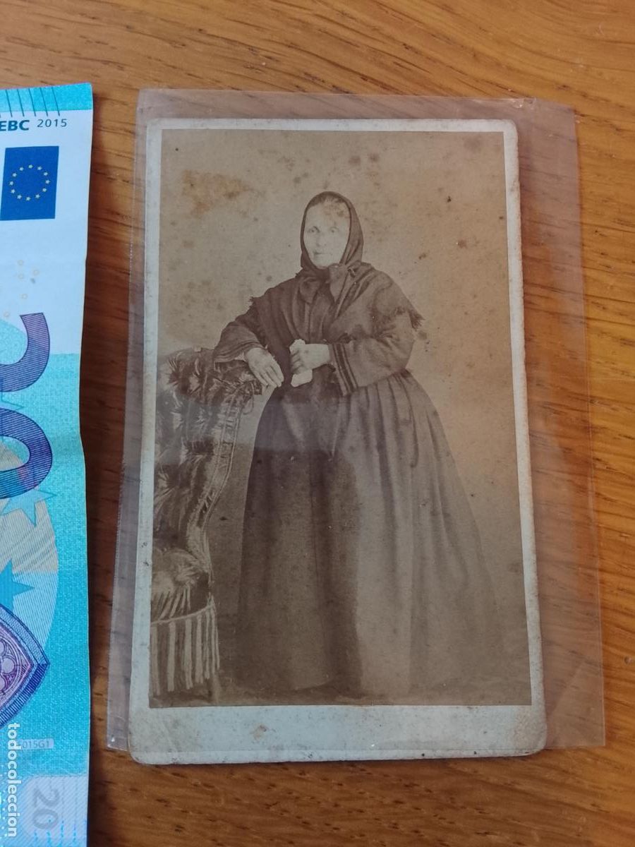 Fotograf&iacute;a antigua: DAMA POR IDENTIFICAR, FOTO: MASAGUER, GERONA. CDV, carte de visite
