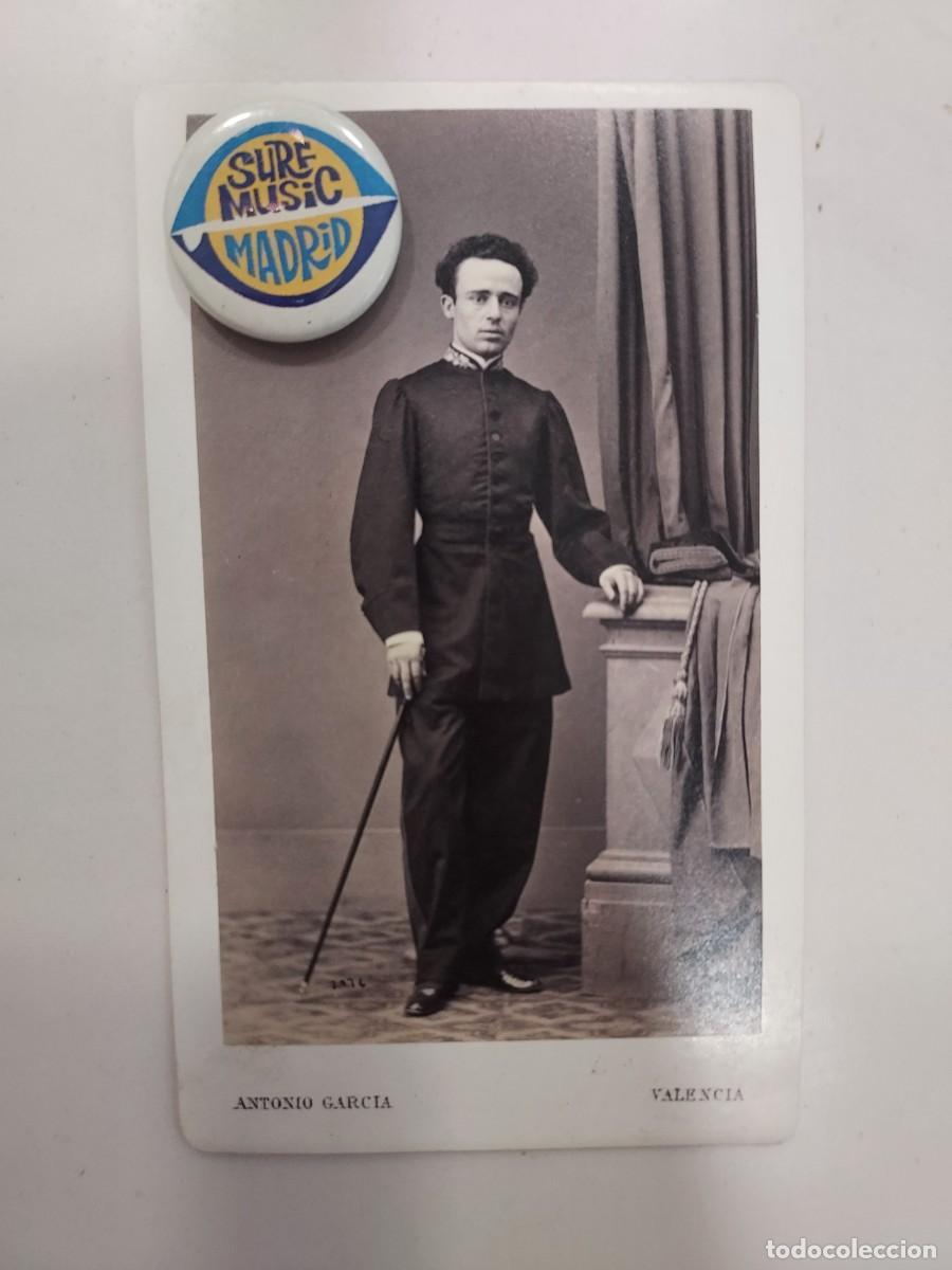 Fotograf&iacute;a antigua: FOTOGRAFIA ANTONIO GARCIA, HUERTO SASTRES, VALENCIA. CARTE DE VISITE JOVEN. 6,5 X 10,5 CA. 1884-1885