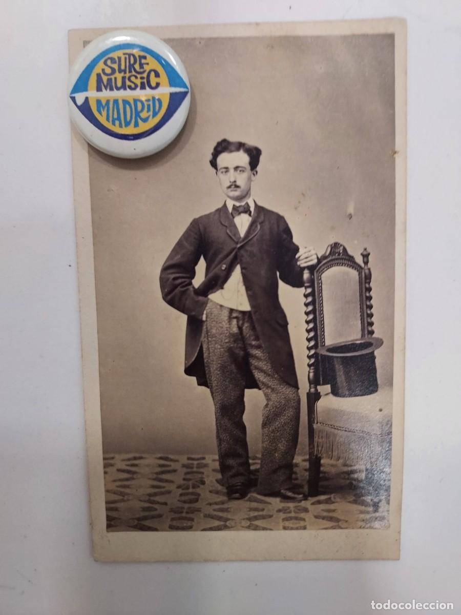 Fotograf&iacute;a antigua: FOTOGRAFIA MODESTO ADOLFO GRACIA, LUNA 6, MADRID. CARTE DE VISITE CABALLERO 6 X 10. 1863. RARO
