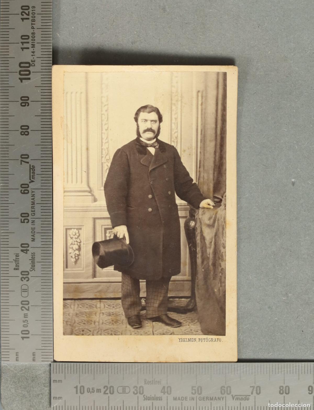 Fotograf&iacute;a antigua: CARTE DE VISITE. Retrato de caballero - Ydelmon, fot&oacute;grafo VALLADOLID PALENCIA