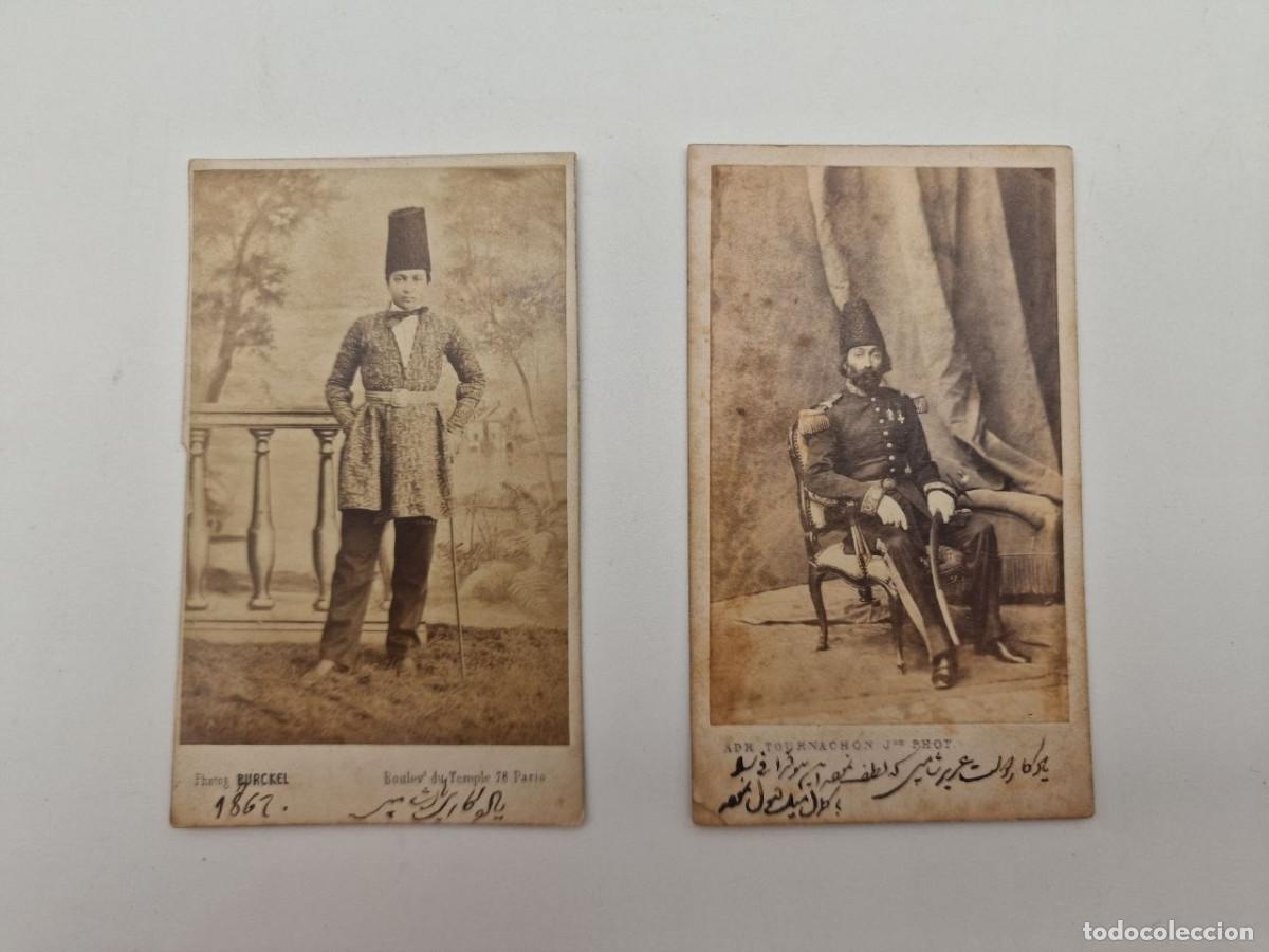 Fotograf&iacute;a antigua: IMPORTANTES CDV PERSONAJES PERSAS, PERIODO QAJAR, CON DEDICATORIA MANUSCRITA, 1867