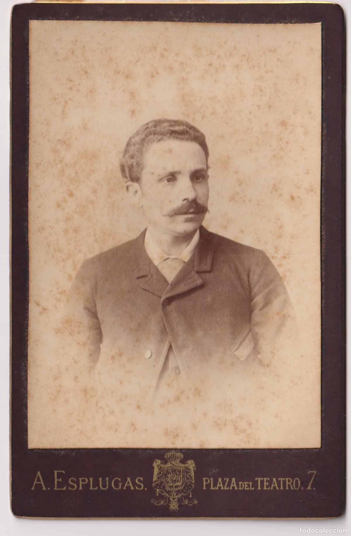 Fotograf&iacute;a antigua: ANTIGUA TARJETA DE VISITA FOTOGR&Aacute;FICA (CARTE DE VISITE) FOT&Oacute;GRAFO ANTONIO ESPLUGAS PUIG - BARCELONA