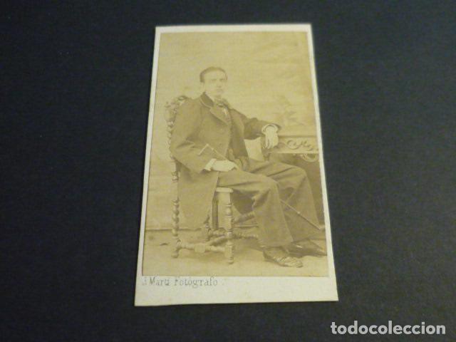 Fotograf&iacute;a antigua: CARTE DE VISITE RETRATO DE HOMBRE J. MARTI FOTOGRAFO