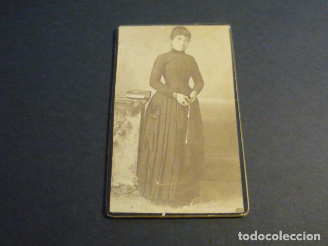 Fotograf&iacute;a antigua: CARTE DE VISITE RETRATO DE MUJER CONSTANTINO YBARRA FOTOGRAFO ALICANTE