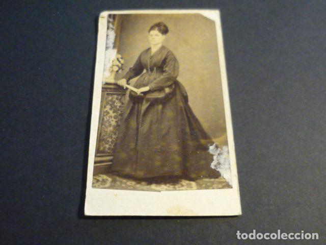 Fotograf&iacute;a antigua: CARTE DE VISITE RETRATO DE MUJER FRANCISCO BENITES FOTOGRAFO ALICANTE