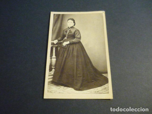 Fotograf&iacute;a antigua: CARTE DE VISITE RETRATO DE MUJER FRANCISCO BENITES FOTOGRAFO ALICANTE