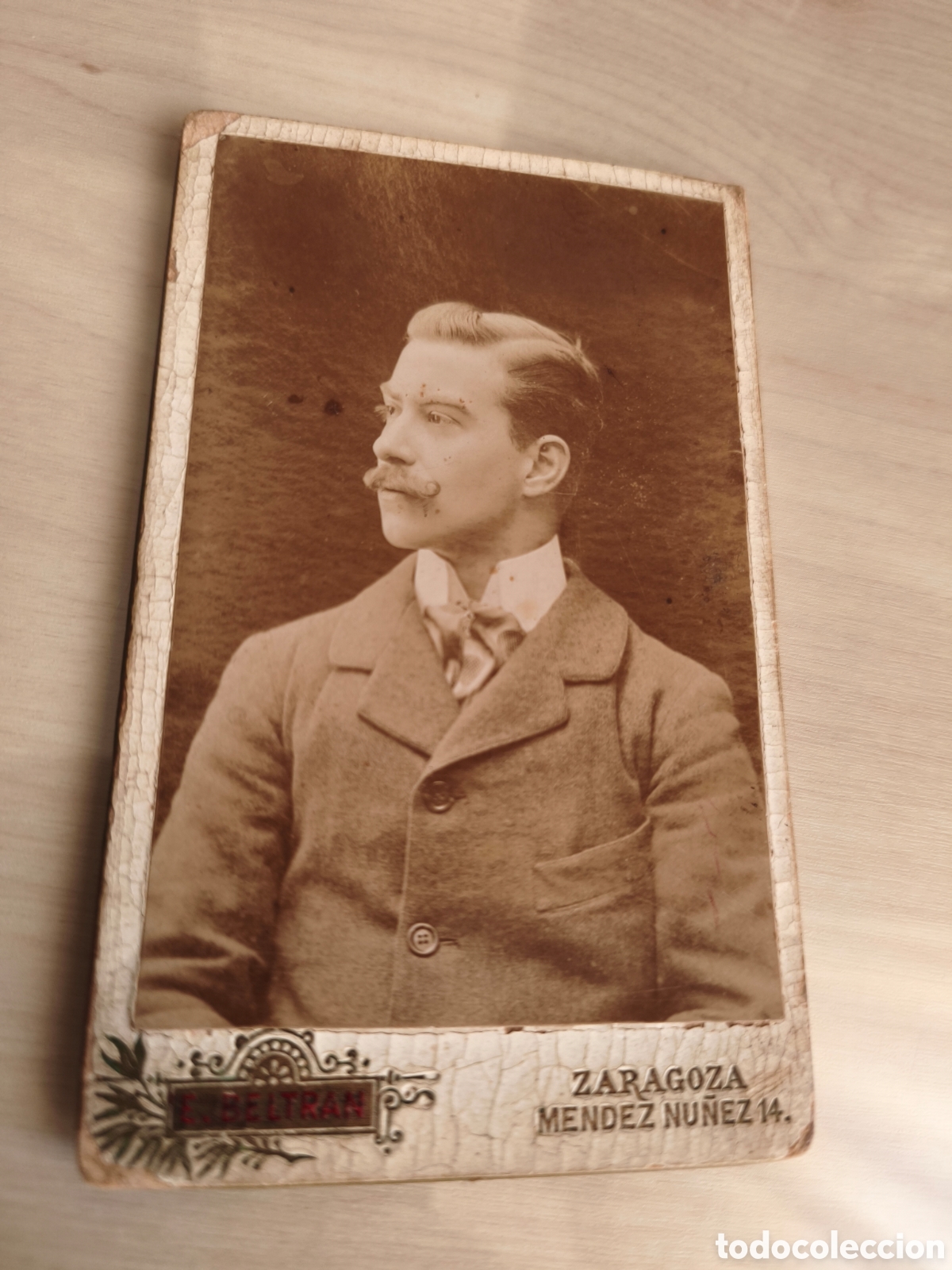 Fotograf&iacute;a antigua: Tarjeta de visita E Beltr&aacute;n de Zaragoza