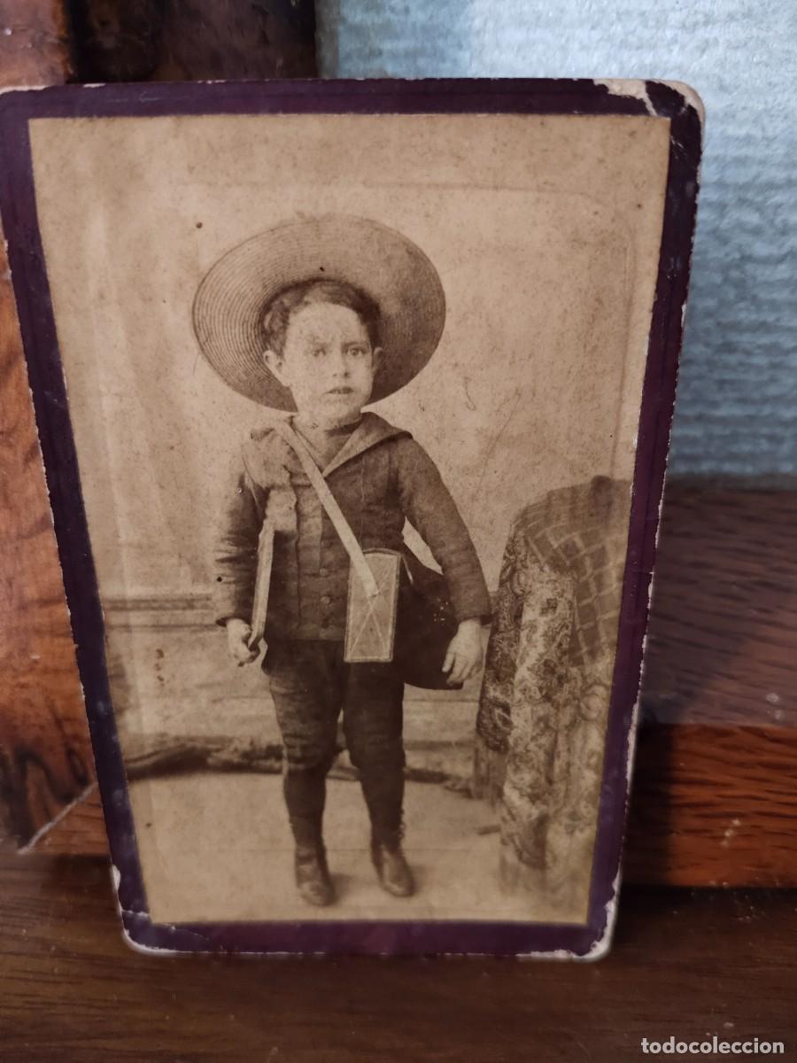 Photographie ancienne: CDV Ni&ntilde;o Cartero. Estudio de Borba, Portugal.