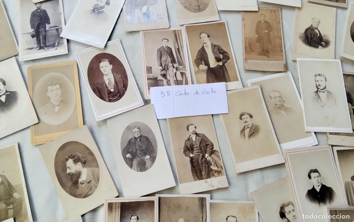 Photographie ancienne: LOTE DE 57 CARTES DE VISITE , BUEN ESTADO