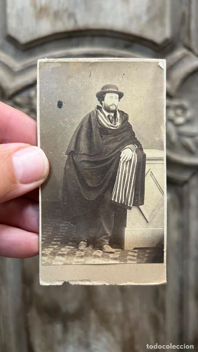 Alte Fotografie: CDV colonial Or&eacute;lie-Antoine de Tounens franc&eacute;s que en 1860 se autoproclam&oacute; Rey Araucan&iacute;a y Patagonia