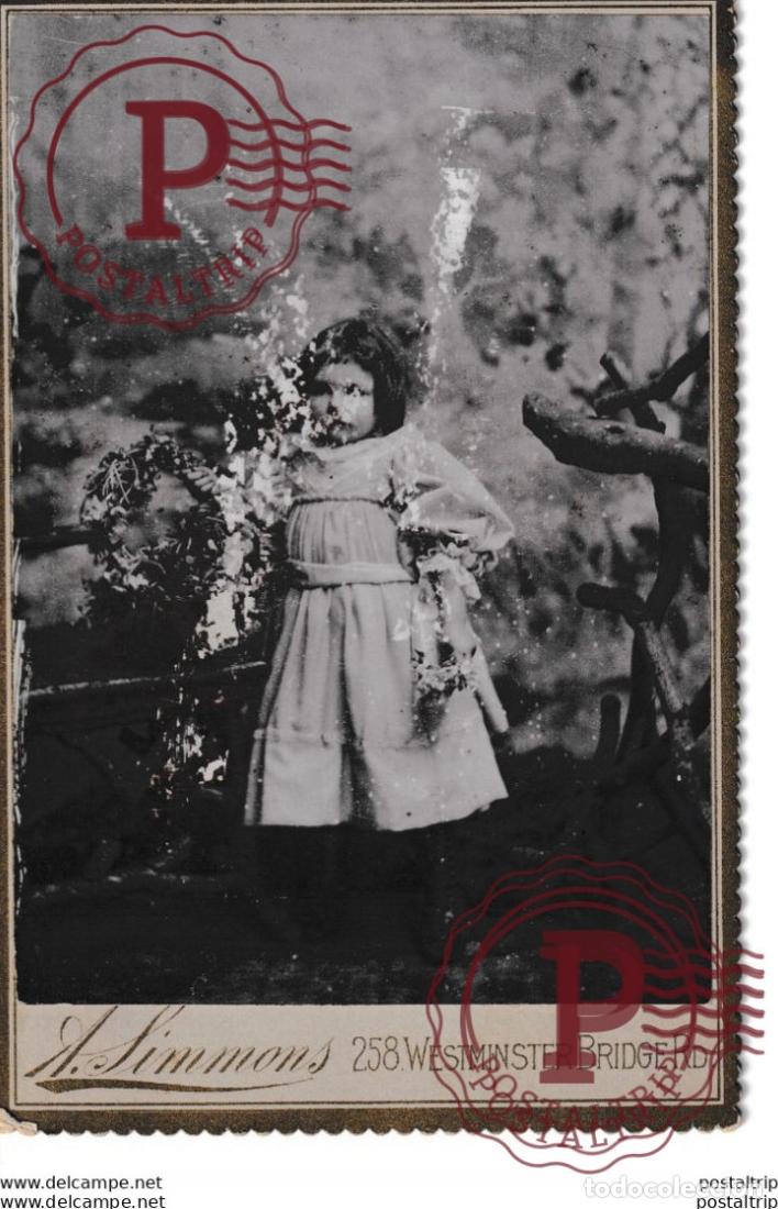 Fotografia antica: A. SIMMONS. London +-16*10CM CABINET