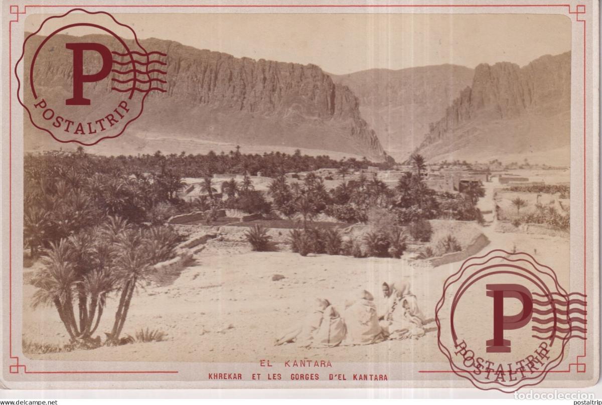 Fotograf&iacute;a antigua: EL KANTARA KHREKAR .ALGERIE ALGER ARGELIE alger alg&eacute;riens 16*10CM CABINET PHOTOGRAPHS