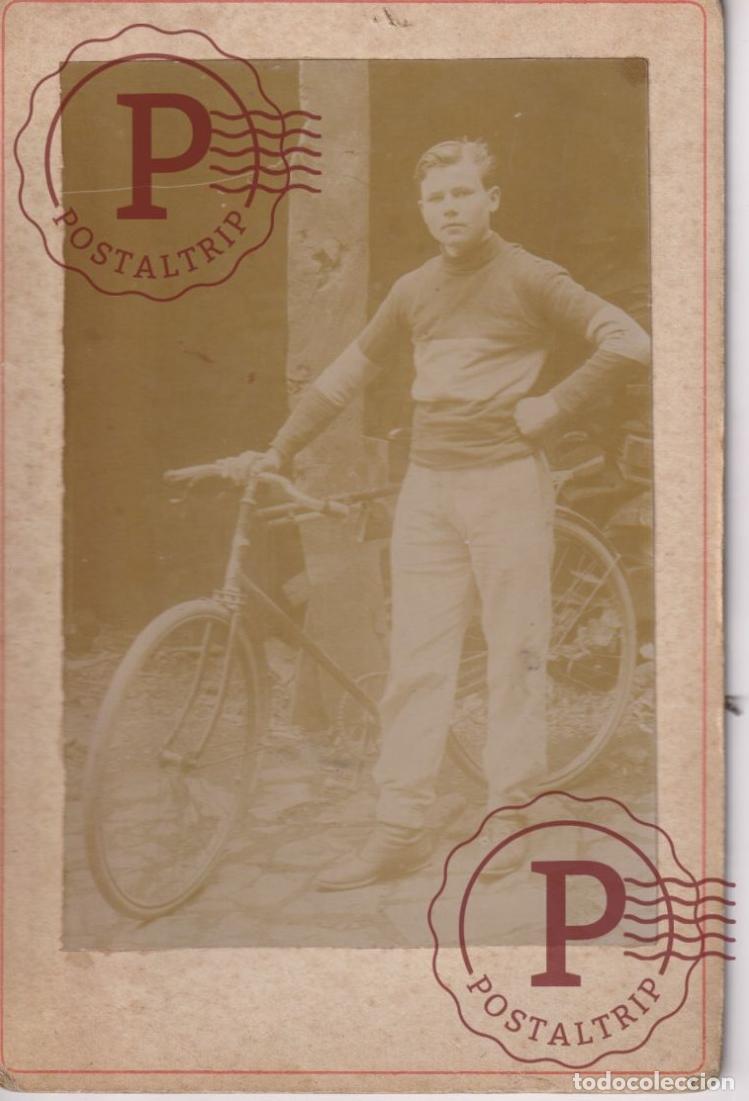 Fotograf&iacute;a antigua: BICICLETA. CYLING. VELO. CICLISMO. CABINET. 16.5X11CM