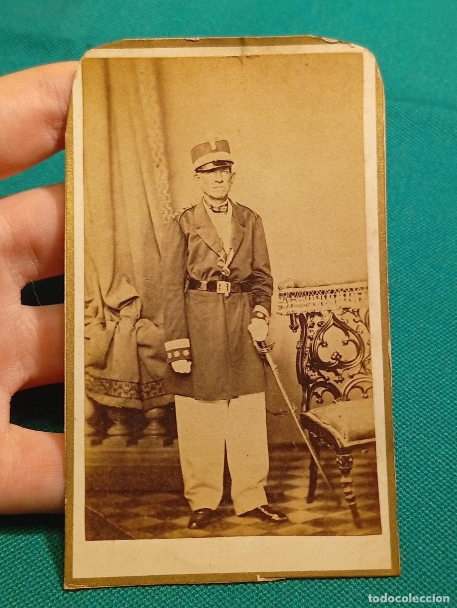 Fotograf&iacute;a antigua: Foto CDV militar coronel infanter&iacute;a ros Cuba La Habana 1860 1865 colonial o&rsquo;reilly fot