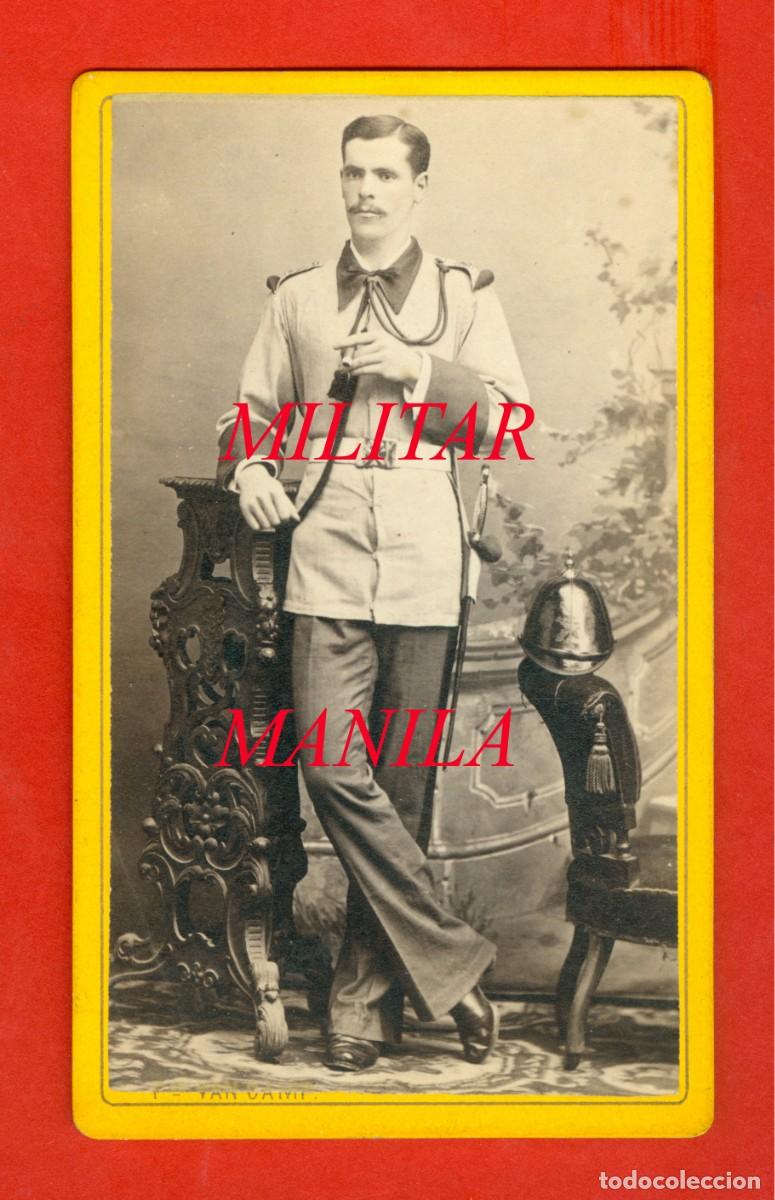 Fotograf&iacute;a antigua: MILITAR - MANILA - FILIPINAS - 1870'S - CARTE DE VISITE - FOTOGRAFO FRANCISCO VAN CAMP