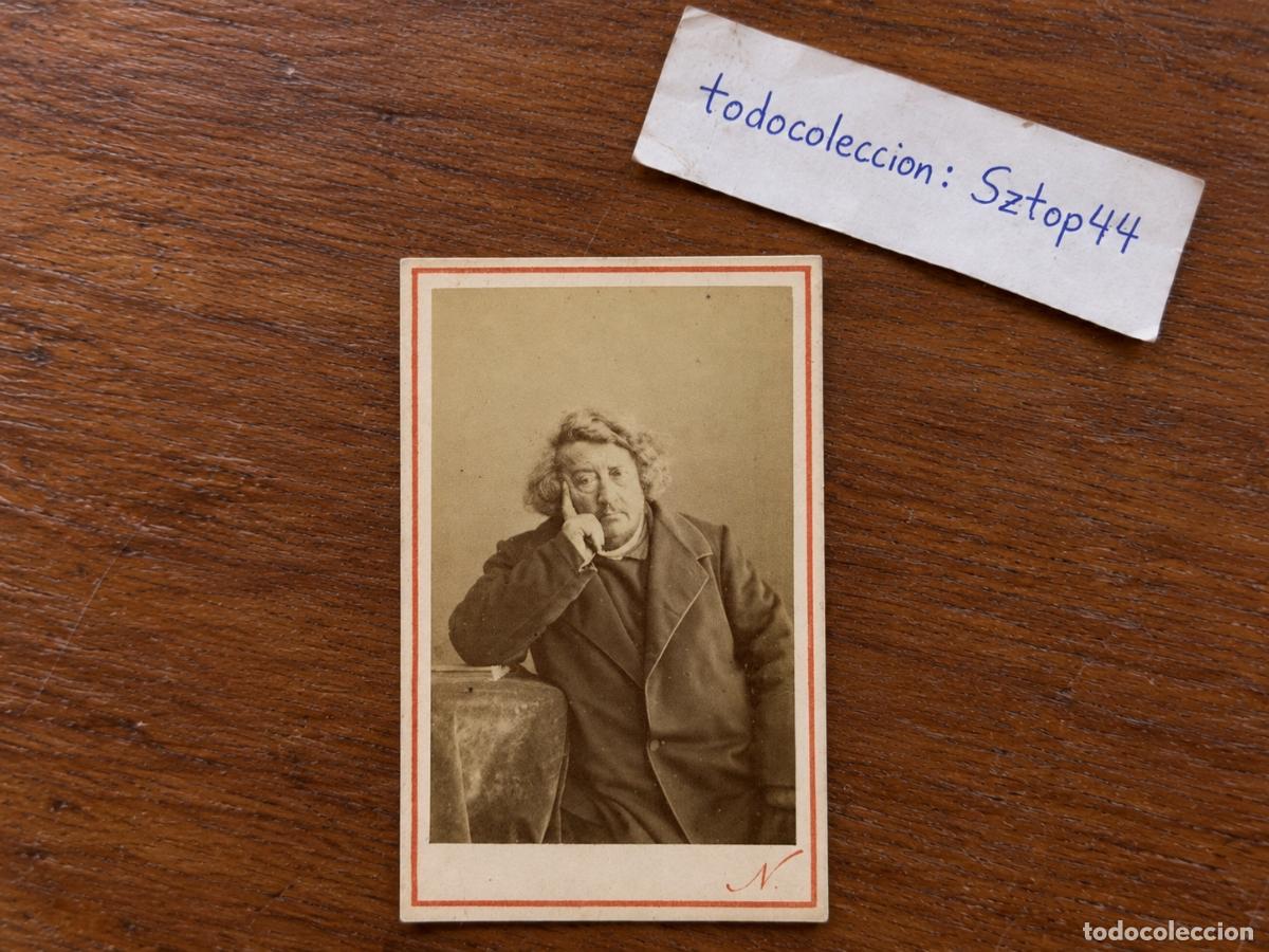 Fotograf&iacute;a antigua: Antigua Fotograf&iacute;a CDV Pierre Leroux - Retrato por F&eacute;lix Nadar Par&iacute;s - &Eacute;poca