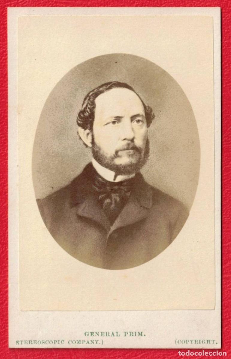 Fotograf&iacute;a antigua: General Juan Prim y Prats - Conde de Reus, Marqu&eacute;s Castillejos y Vizconde del Bruch - The London