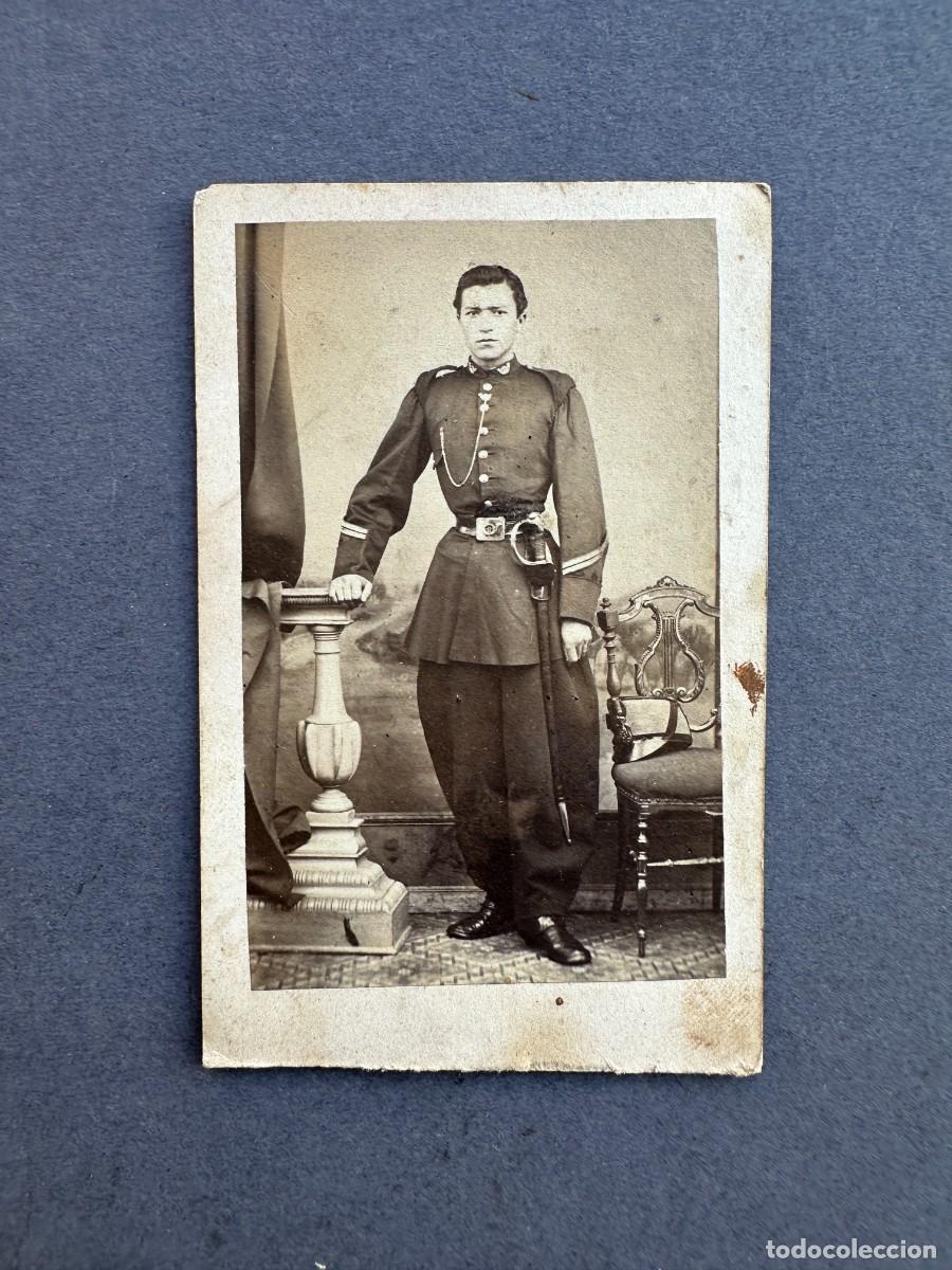 Fotograf&iacute;a antigua: 1867 - FOTOGRAFIA DE MILITAR - CORU&Ntilde;A - M. BORDOY - TARJETA DE VISITA