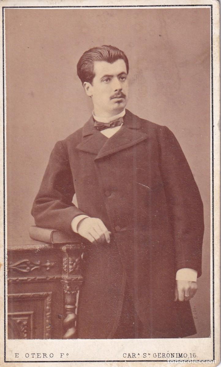 Photographie ancienne: Alb&uacute;mina retrato caballero. E Otero fot&oacute;grafo Madrid.