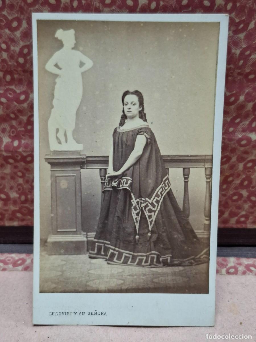 Fotograf&iacute;a antigua: ANTIGUA FOTOGRAFIA ALBUMINA CDV RETRATO LUDOVISI Y SE&Ntilde;ORA VALENCIA
