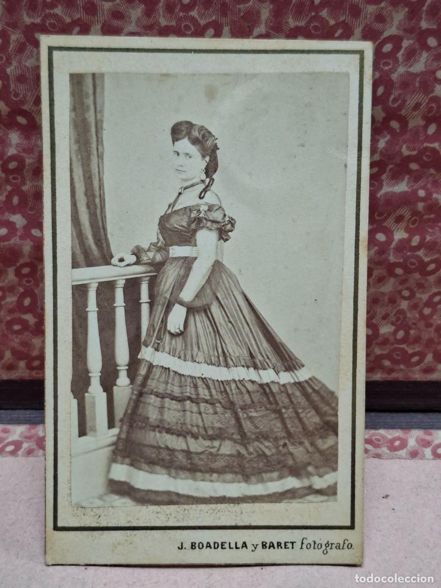 Fotograf&iacute;a antigua: ANTIGUA FOTOGRAFIA ALBUMINA CDV RETRATO BOADELLA Y BARET GERONA