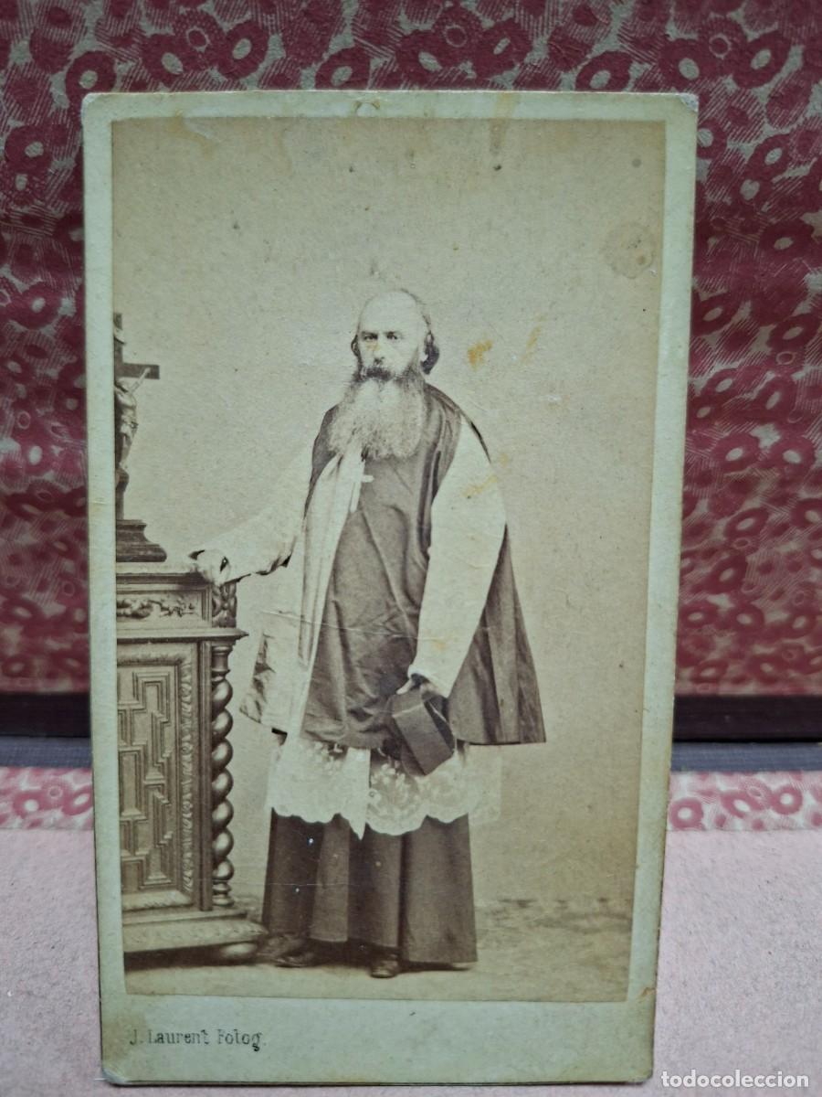 Antique Photography: ANTIGUA FOTOGRAFIA ALBUMINA CDV RELIGIOSA ARZOBISPO DE PARIS FUSILADO GEORGES DARBOY ? J. LAURENT M