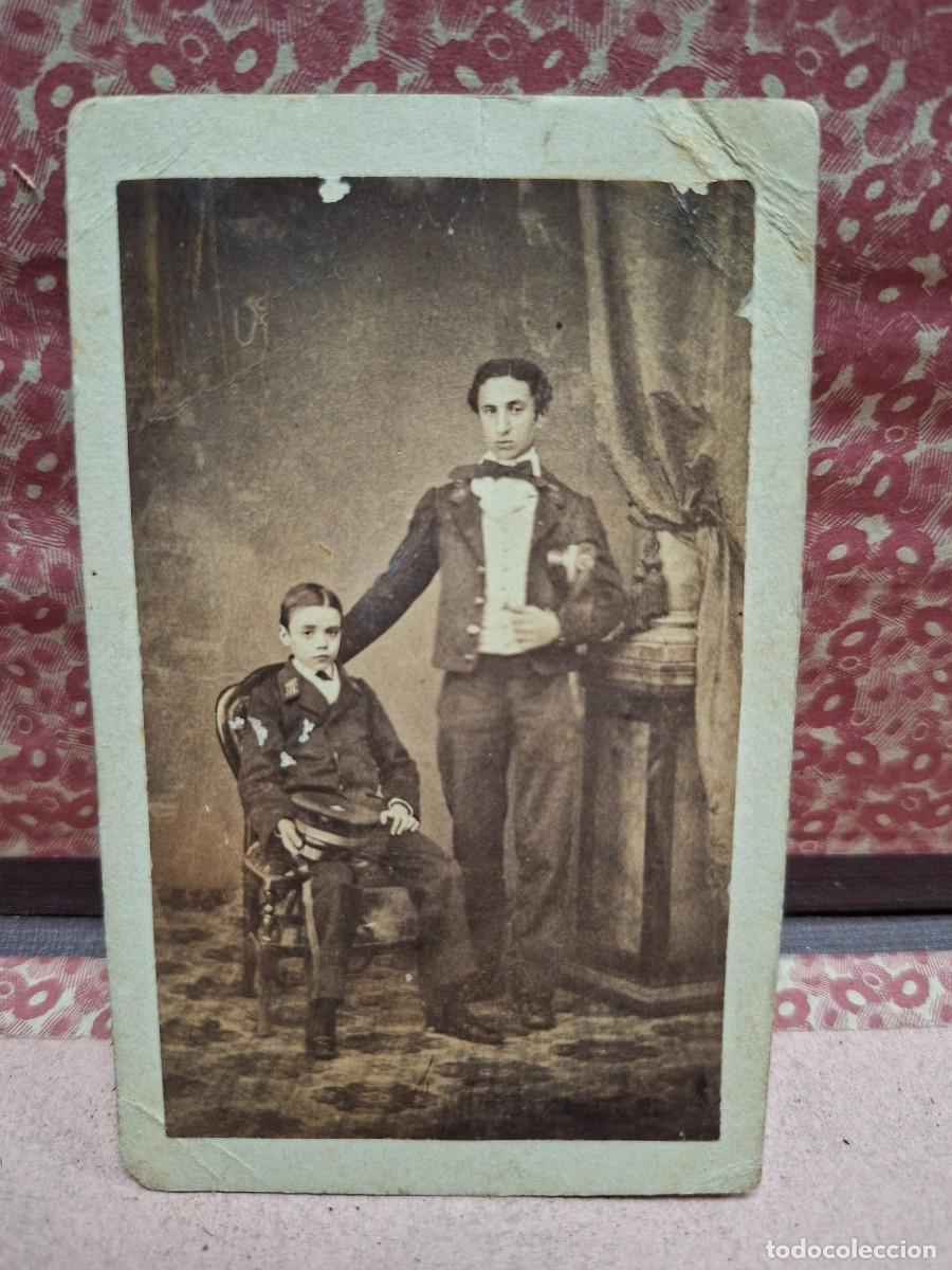 Fotograf&iacute;a antigua: ANTIGUA FOTOGRAFIA ALBUMINA CDV RODRIGUEZ PUERTA DEL SOL MADRID