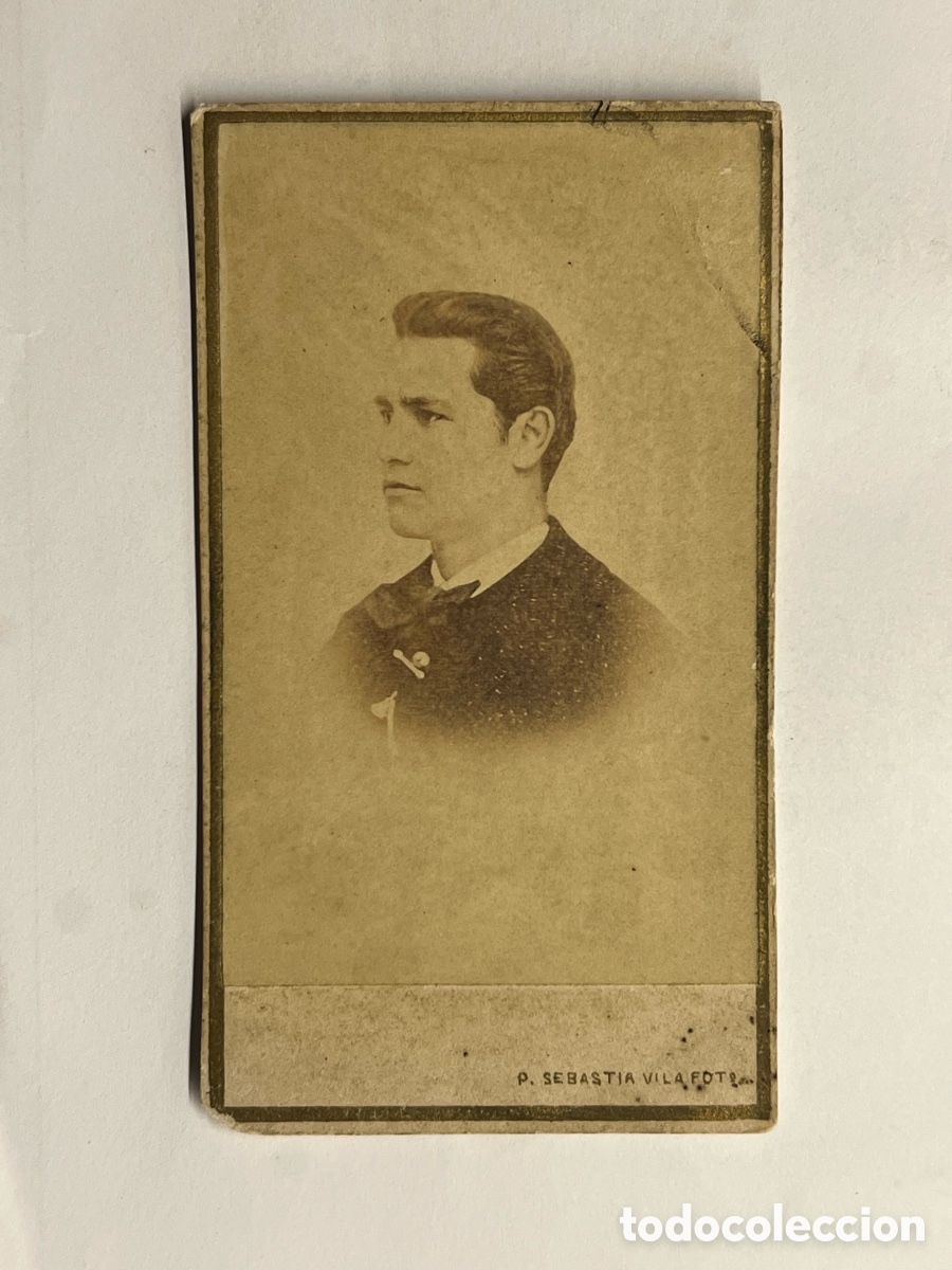 Fotograf&iacute;a antigua: SEVILLA. Pedro Sebastia Vila, fot&oacute;grafo.. CDV, Carte de visite. Joven Bachiller (fin Siglo XIX)