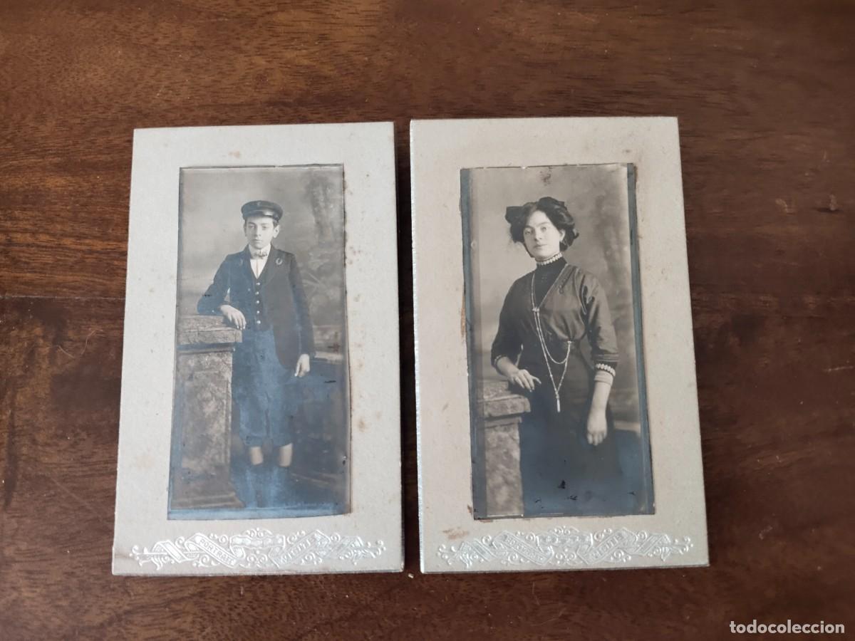 Photographie ancienne: Pareja de CDV. Portrait Visite