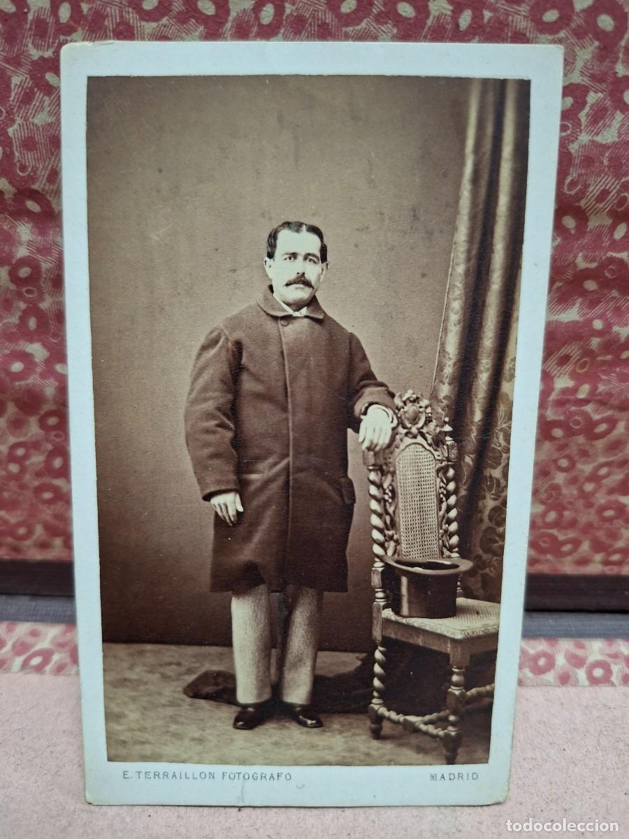 Fotograf&iacute;a antigua: ANTIGUA FOTOGRAFIA ALBUMINA CDV RETRATO E. TERRAILLON PUERTA DEL SOL MADRID S XIX