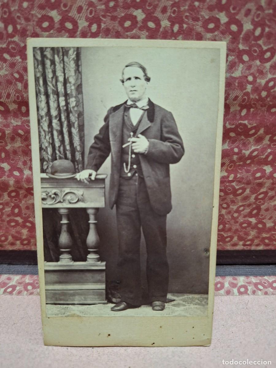Fotograf&iacute;a antigua: ANTIGUA FOTOGRAFIA ALBUMINA CDV RETRATO J. MERAS COSTANILLA DE LOS ANGELES MADRID S XIX