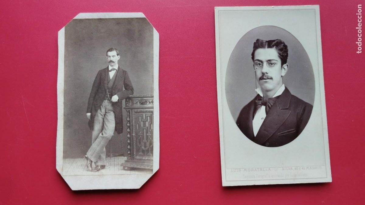 Antique Photography: J. LAURENT.-LUIS MORATALLA.-FOTOGRAFOS.-CARTES DE VISITE.-FOTOGRAFIAS ANTIGUAS.-MADRID.-SIGLO XIX.
