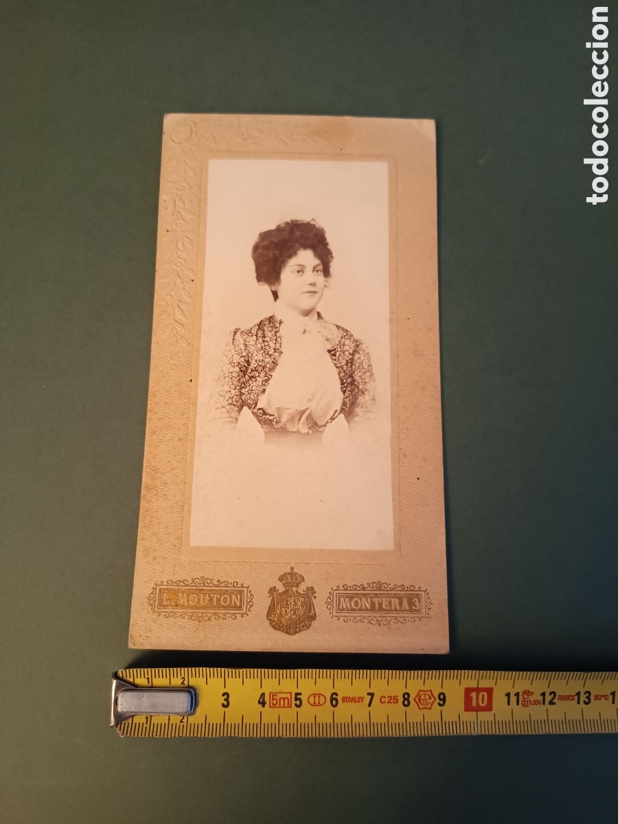 Fotografia antiga: RETRATO DE 1860 - FOT&Oacute;GRAFO MOUTON - MONTERA 3 MADRID