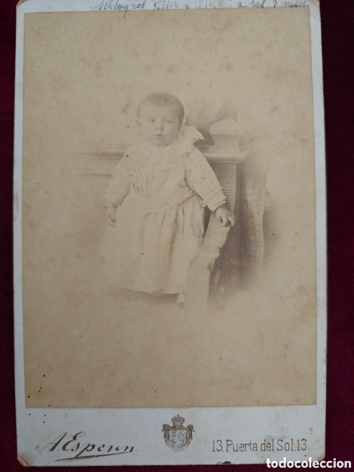 Alte Fotografie: Fotograf&iacute;a Antigua Carte de Visite (CDV) &ndash; Fot&oacute;grafo de la Real Casa A. Esperon, Madrid (S. XIX)