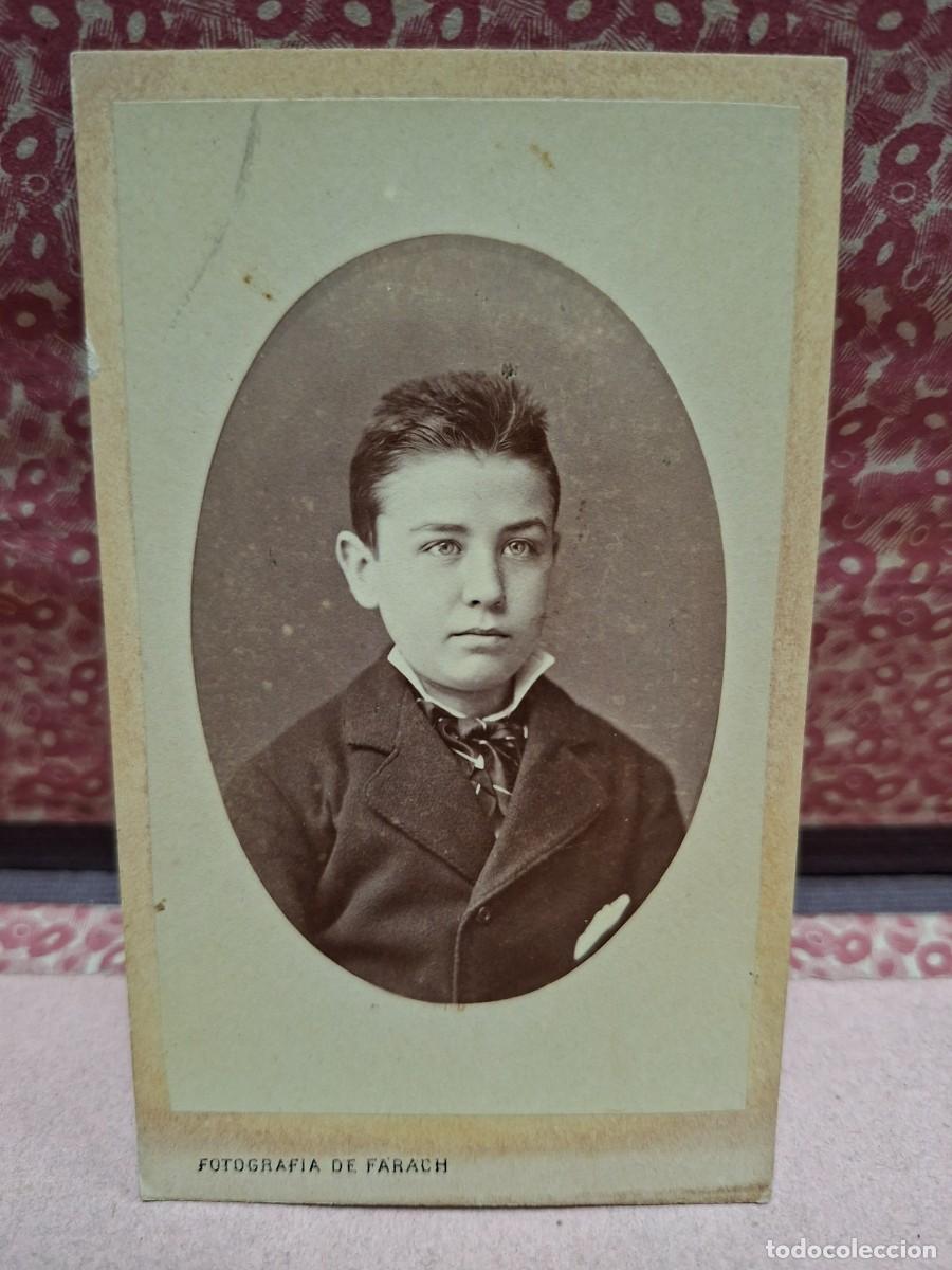 Antique Photography: ANTIGUA FOTOGRAFIA ALBUMINA CDV S. FARACH PLAZA DE LA CONSTITUCION ALICANTE