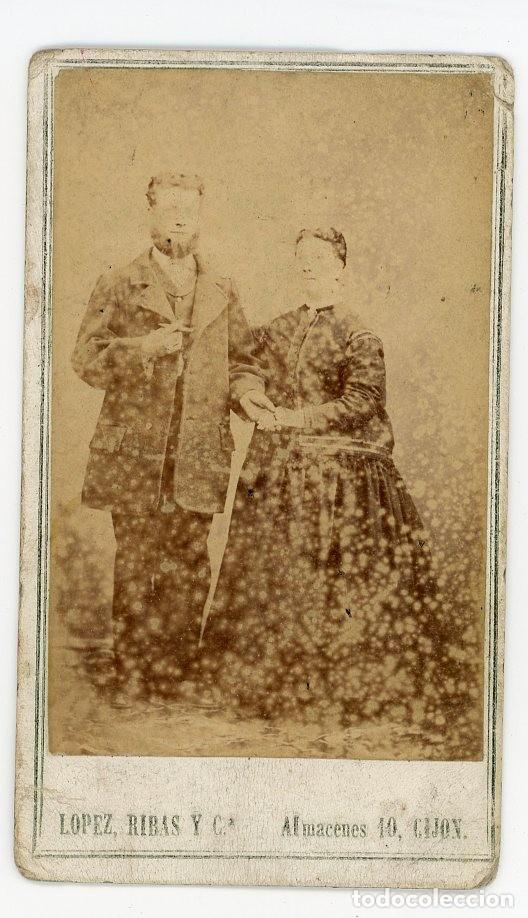 Antique Photography: LOPEZ RIBAS Y CIA. GIJON, ASTURIAS. CARTE DE VISITE.