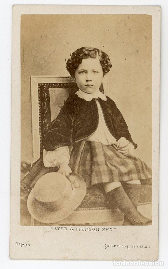 Photographie ancienne: EUGNIO LUIS NAPOLEON. PRINCIPE IMPERIAL. MAYER & PIERSON. PARIS. FRANCIA.