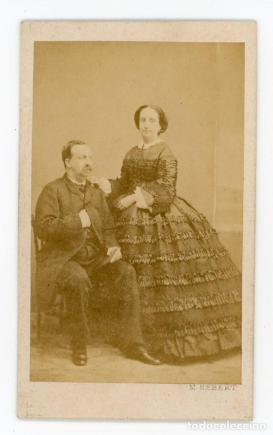 Antique Photography: LOS DUQUES DE MONTPENSIER. HEBERT. MADRID. CARTE DE VISITE.